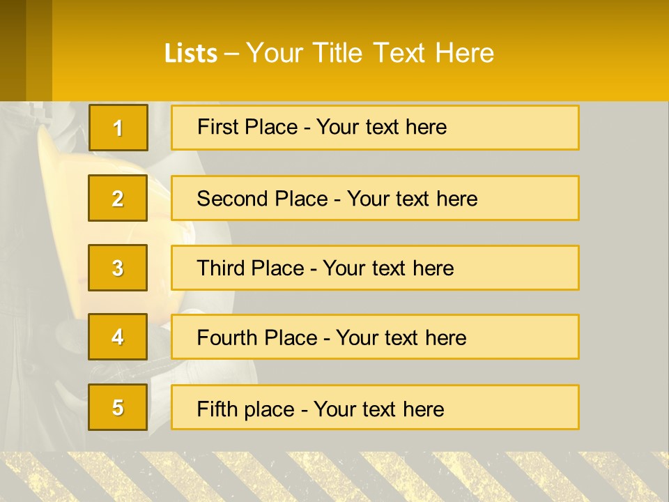 A Construction Worker Holding A Hard Hat Powerpoint Presentation PowerPoint Template