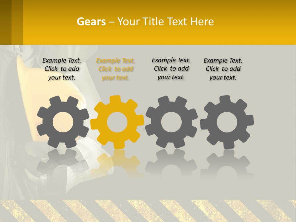 A Construction Worker Holding A Hard Hat Powerpoint Presentation PowerPoint Template