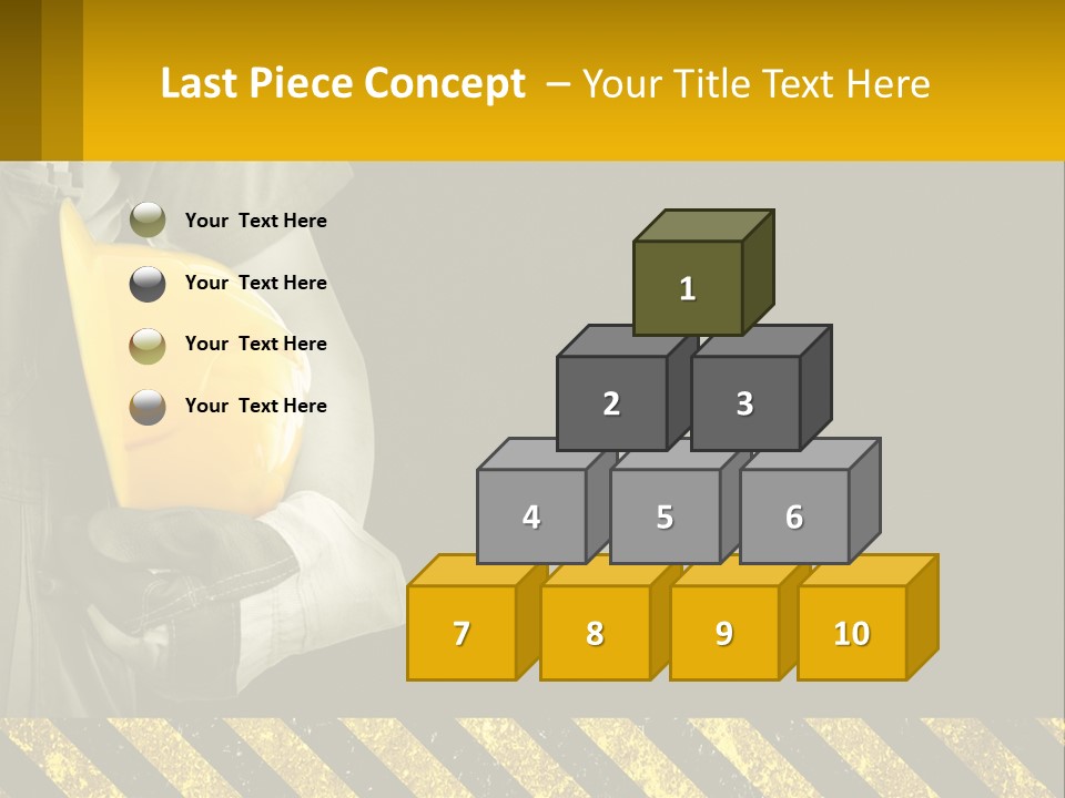 A Construction Worker Holding A Hard Hat Powerpoint Presentation PowerPoint Template