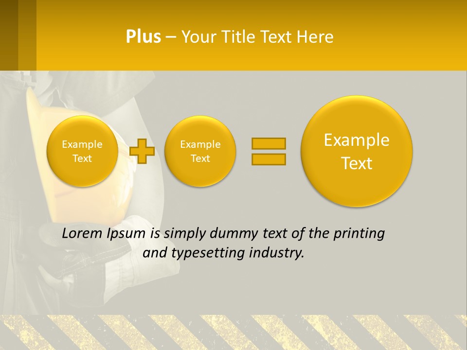A Construction Worker Holding A Hard Hat Powerpoint Presentation PowerPoint Template