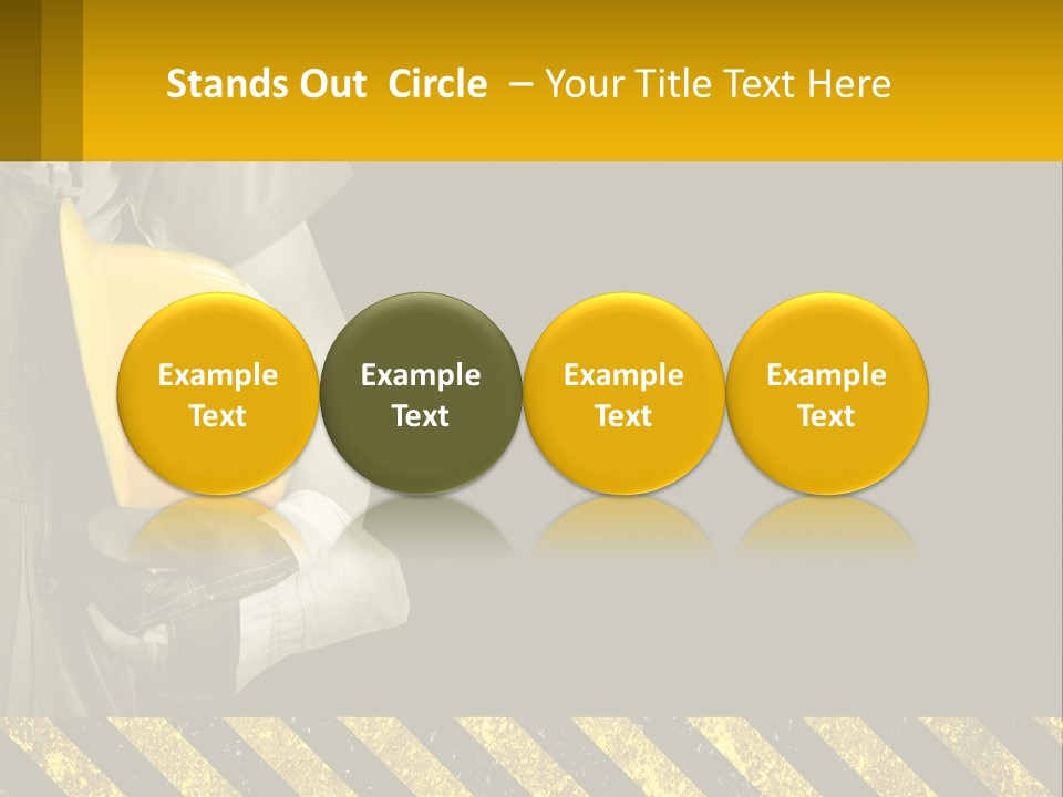 A Construction Worker Holding A Hard Hat Powerpoint Presentation PowerPoint Template