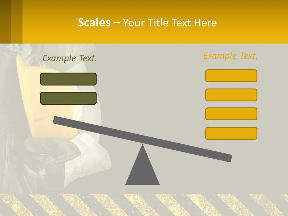 A Construction Worker Holding A Hard Hat Powerpoint Presentation PowerPoint Template