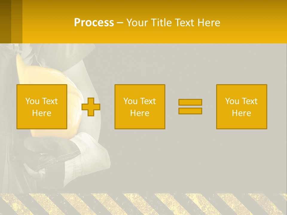 A Construction Worker Holding A Hard Hat Powerpoint Presentation PowerPoint Template