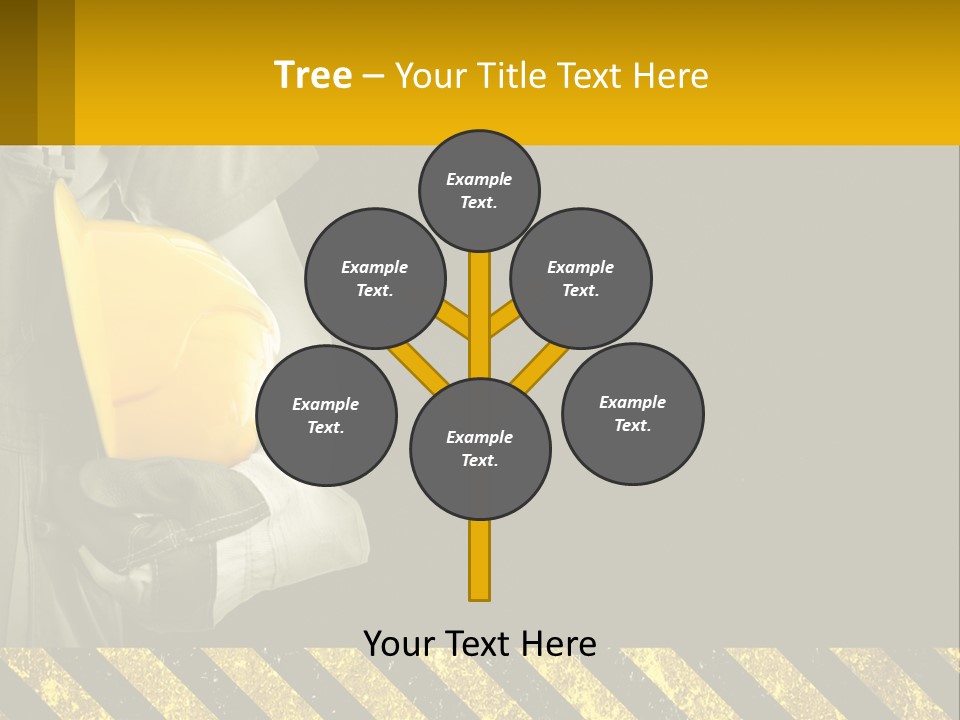 A Construction Worker Holding A Hard Hat Powerpoint Presentation PowerPoint Template