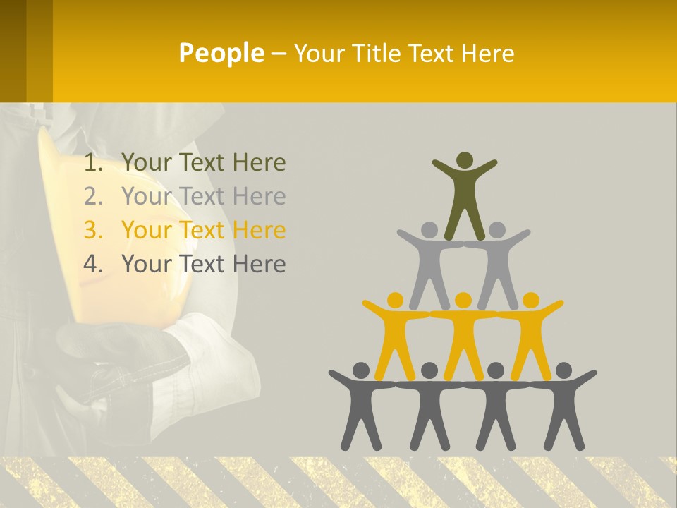 A Construction Worker Holding A Hard Hat Powerpoint Presentation PowerPoint Template