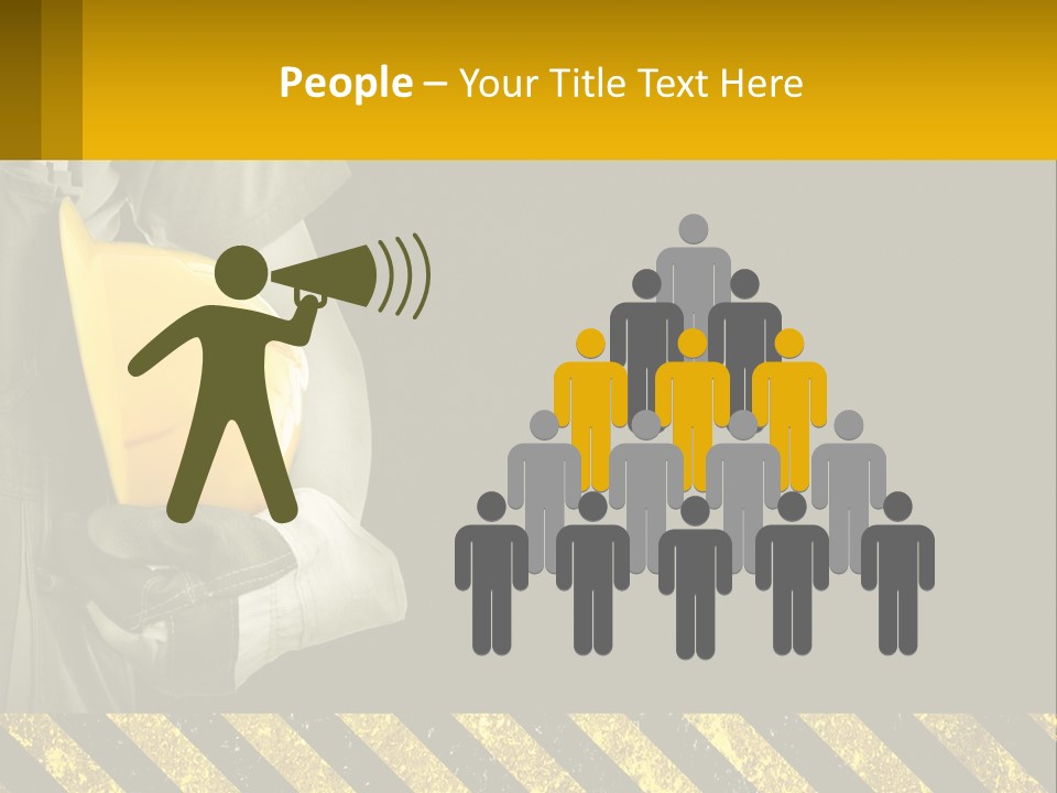 A Construction Worker Holding A Hard Hat Powerpoint Presentation PowerPoint Template