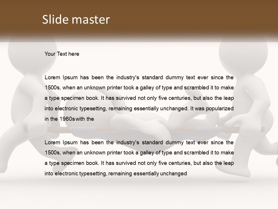 A Group Of People Pushing A Man On A Stretcher PowerPoint Template