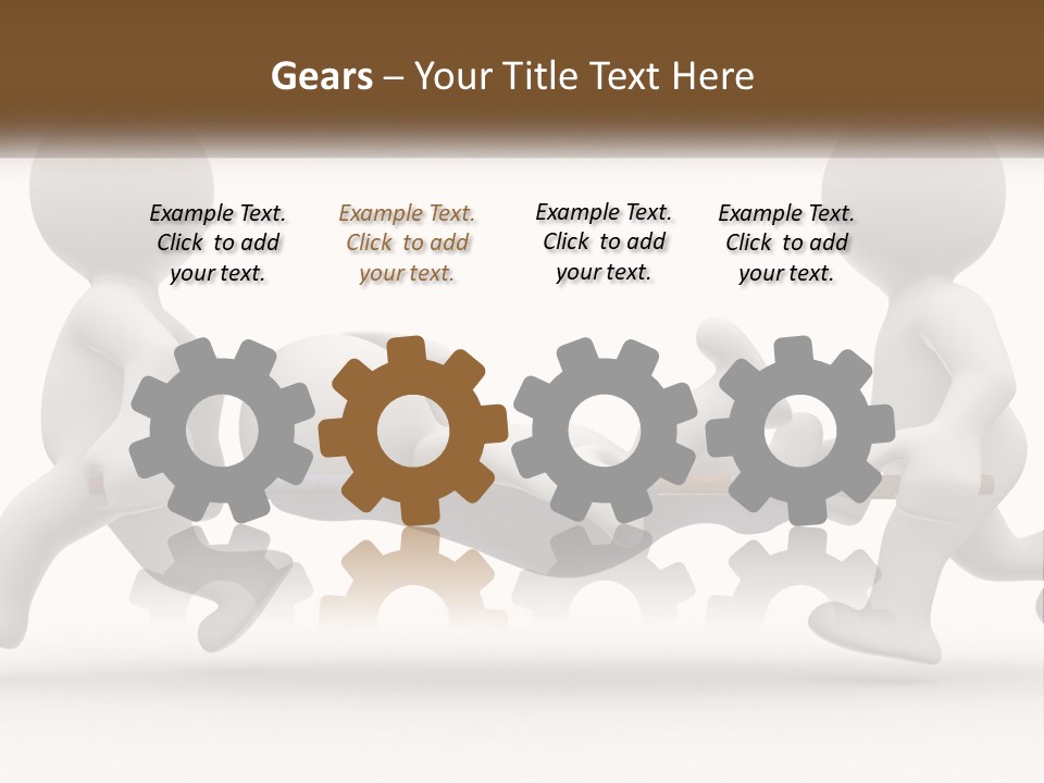 A Group Of People Pushing A Man On A Stretcher PowerPoint Template