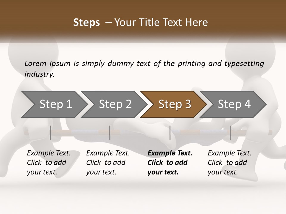 A Group Of People Pushing A Man On A Stretcher PowerPoint Template