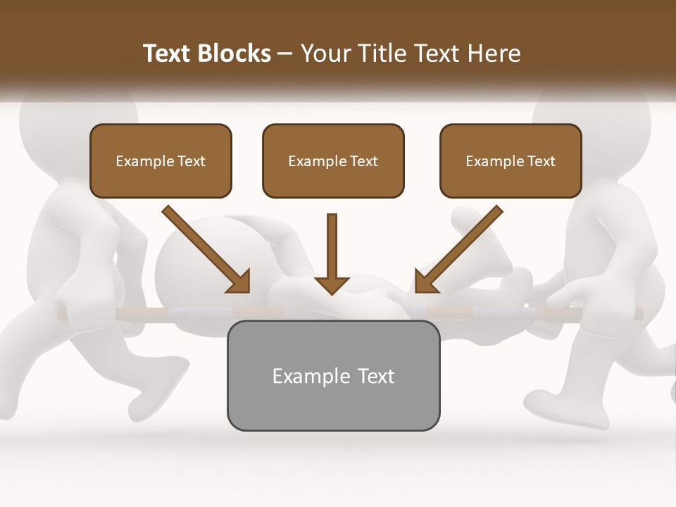 A Group Of People Pushing A Man On A Stretcher PowerPoint Template
