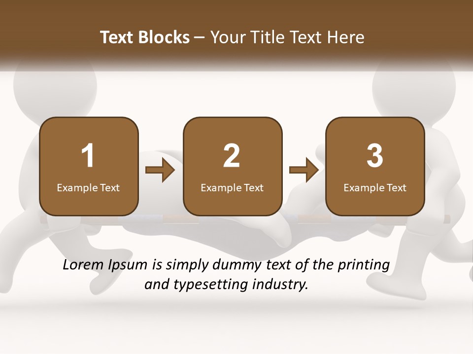 A Group Of People Pushing A Man On A Stretcher PowerPoint Template