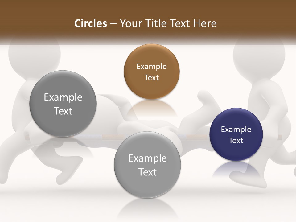 A Group Of People Pushing A Man On A Stretcher PowerPoint Template