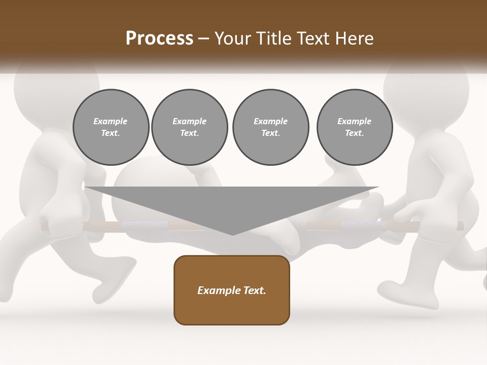 A Group Of People Pushing A Man On A Stretcher PowerPoint Template