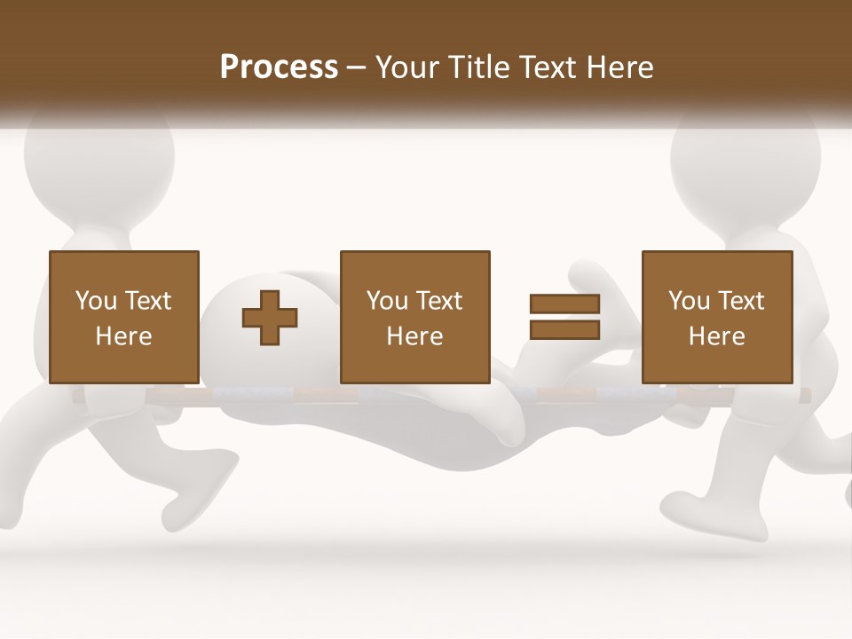 A Group Of People Pushing A Man On A Stretcher PowerPoint Template