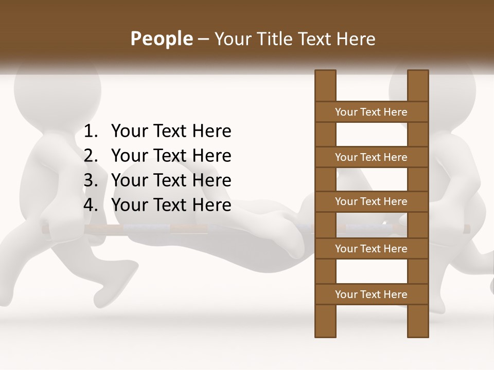 A Group Of People Pushing A Man On A Stretcher PowerPoint Template