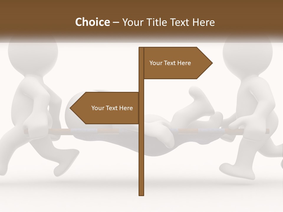 A Group Of People Pushing A Man On A Stretcher PowerPoint Template