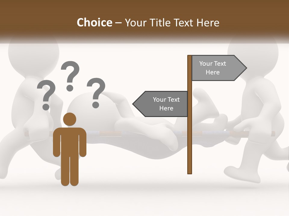 A Group Of People Pushing A Man On A Stretcher PowerPoint Template
