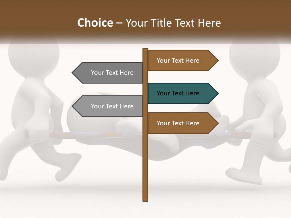 A Group Of People Pushing A Man On A Stretcher PowerPoint Template