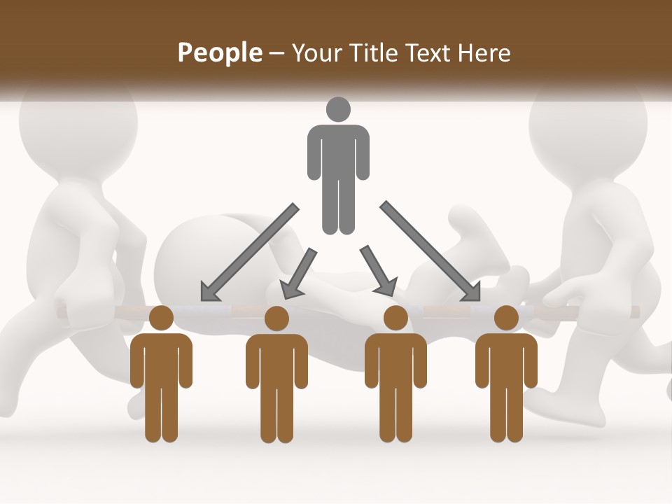 A Group Of People Pushing A Man On A Stretcher PowerPoint Template