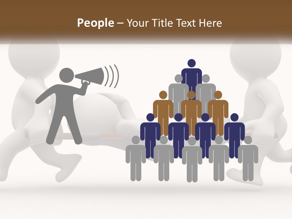 A Group Of People Pushing A Man On A Stretcher PowerPoint Template