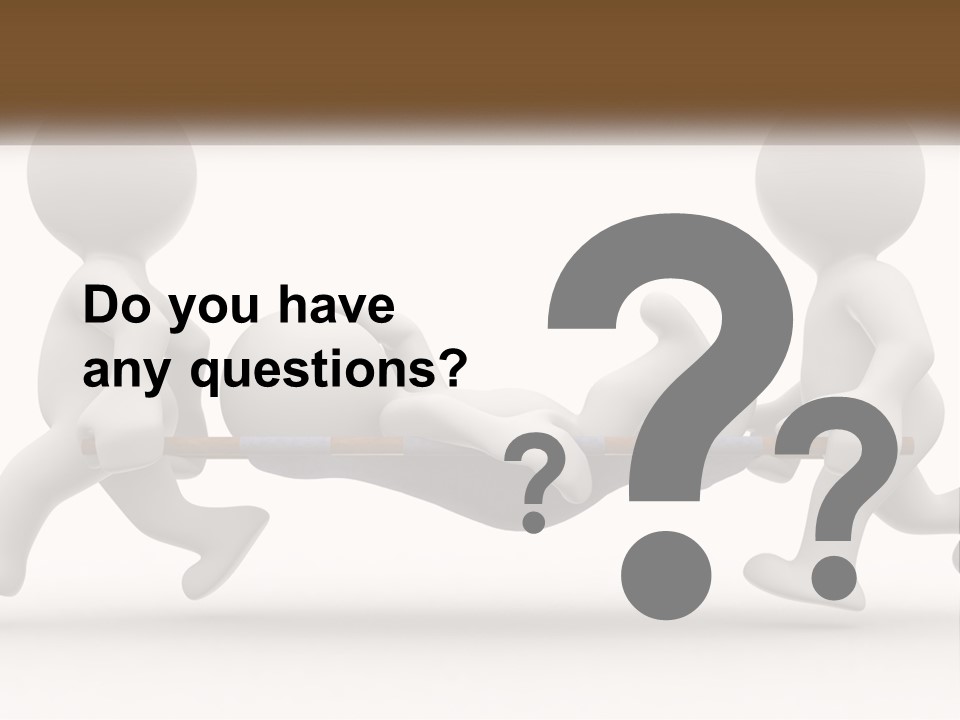 A Group Of People Pushing A Man On A Stretcher PowerPoint Template