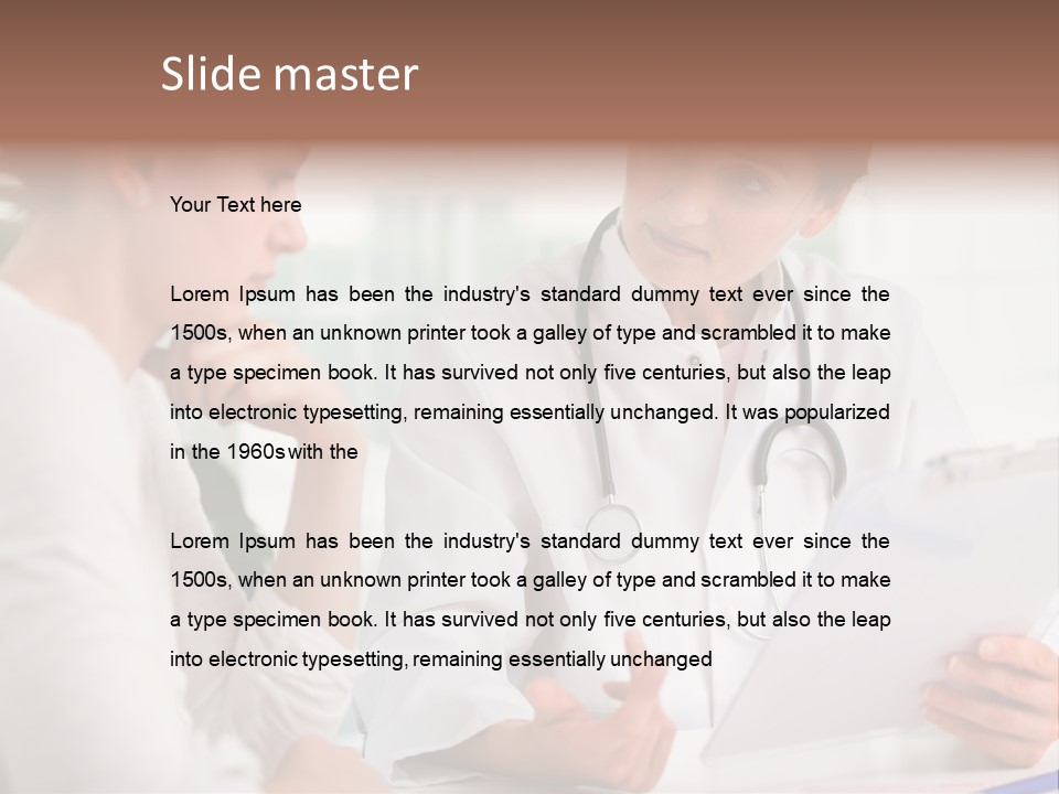 A Doctor And A Patient Are Discussing Something PowerPoint Template