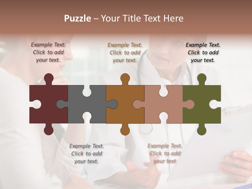 A Doctor And A Patient Are Discussing Something PowerPoint Template