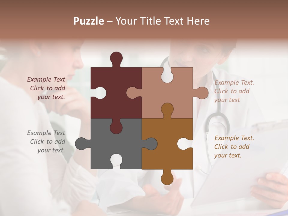 A Doctor And A Patient Are Discussing Something PowerPoint Template