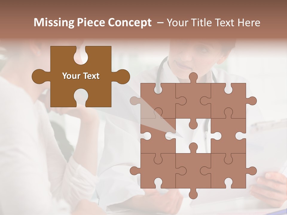 A Doctor And A Patient Are Discussing Something PowerPoint Template