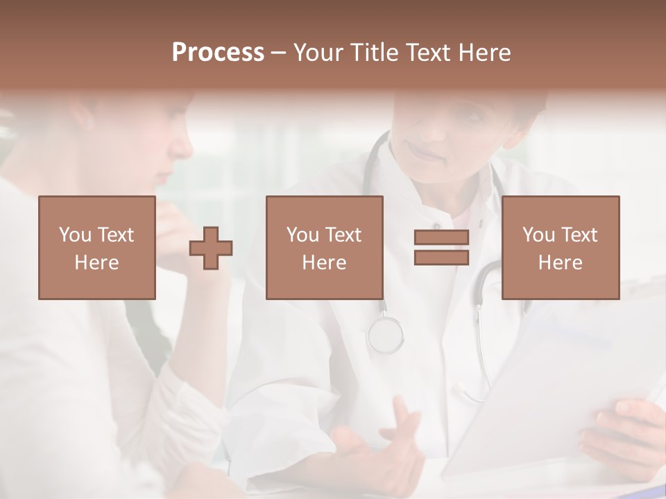 A Doctor And A Patient Are Discussing Something PowerPoint Template