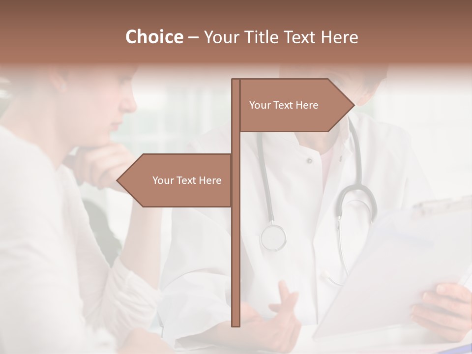 A Doctor And A Patient Are Discussing Something PowerPoint Template