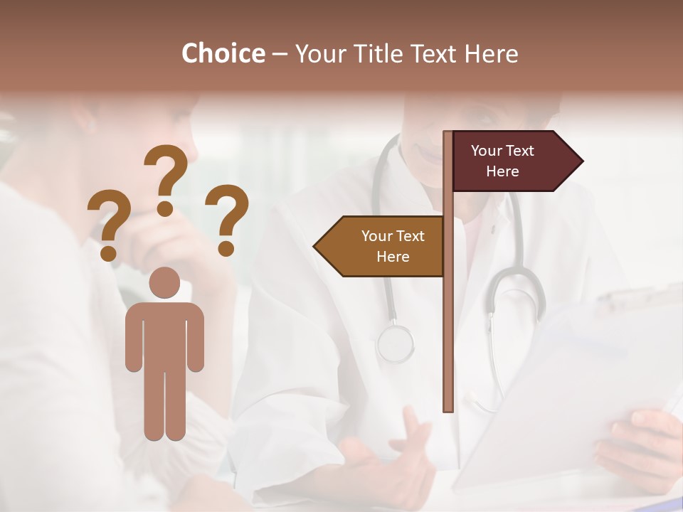 A Doctor And A Patient Are Discussing Something PowerPoint Template