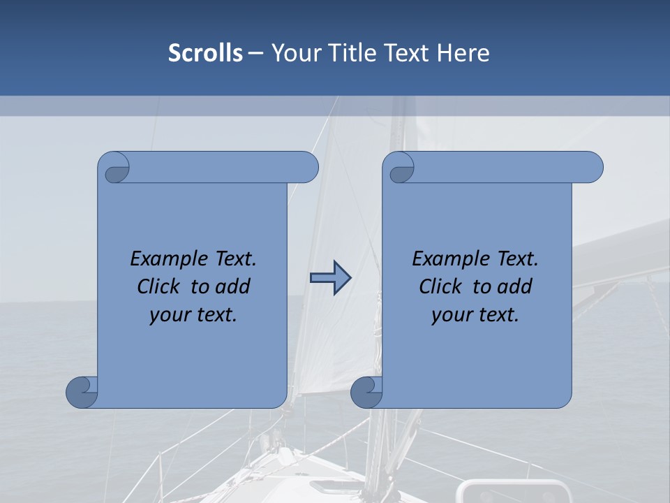 A Sailboat In The Ocean On A Sunny Day PowerPoint Template