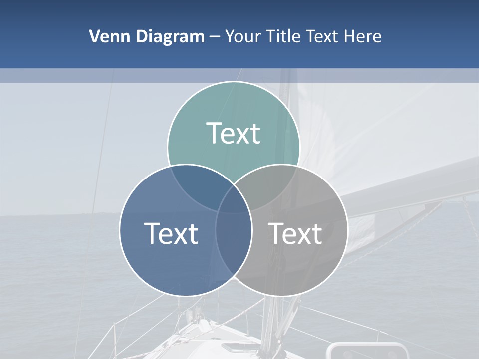 A Sailboat In The Ocean On A Sunny Day PowerPoint Template
