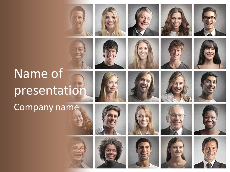 A Large Group Of People Are Shown In This Powerpoint Presentation PowerPoint Template