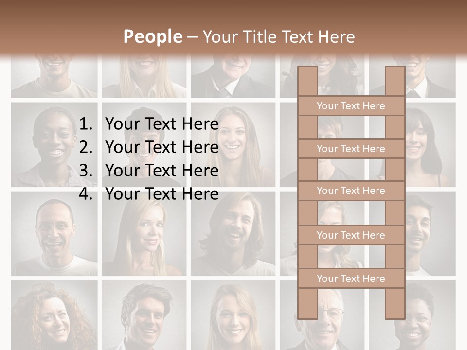 A Large Group Of People Are Shown In This Powerpoint Presentation PowerPoint Template