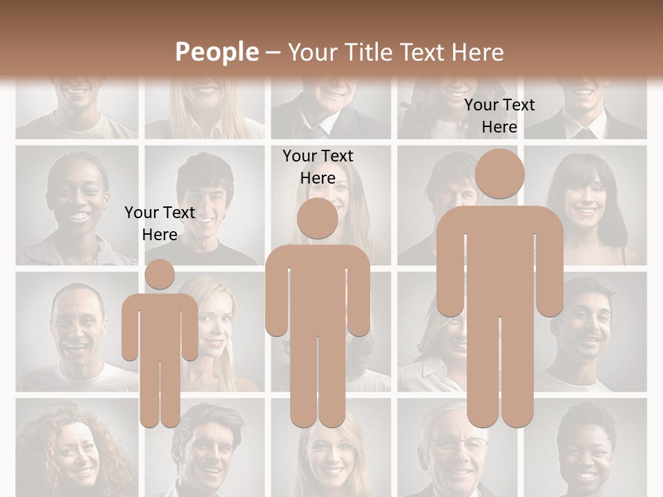 A Large Group Of People Are Shown In This Powerpoint Presentation PowerPoint Template