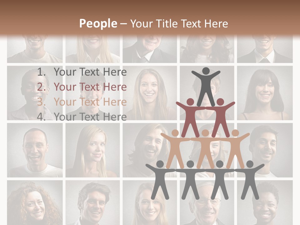 A Large Group Of People Are Shown In This Powerpoint Presentation PowerPoint Template