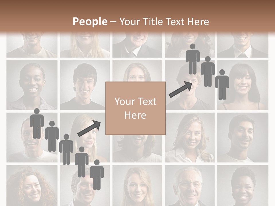 A Large Group Of People Are Shown In This Powerpoint Presentation PowerPoint Template