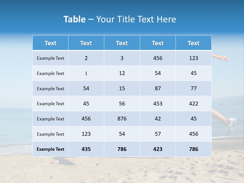 A Woman Running On The Beach With The Ocean In The Background PowerPoint Template