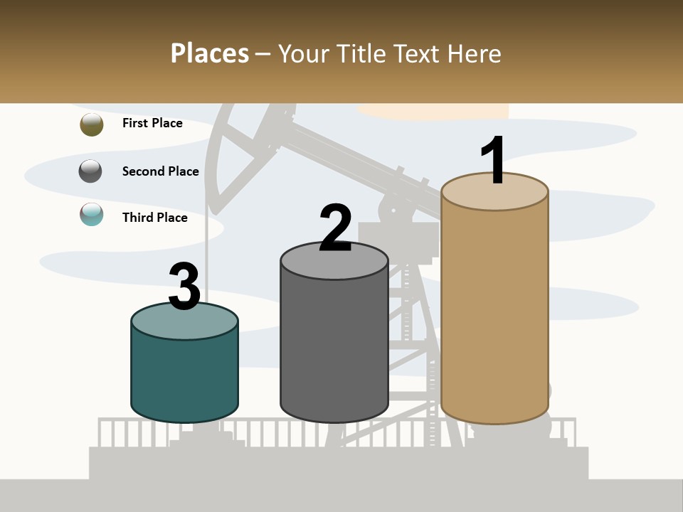 An Oil Pump With A Sign That Says Name Of Presentation Company Name PowerPoint Template