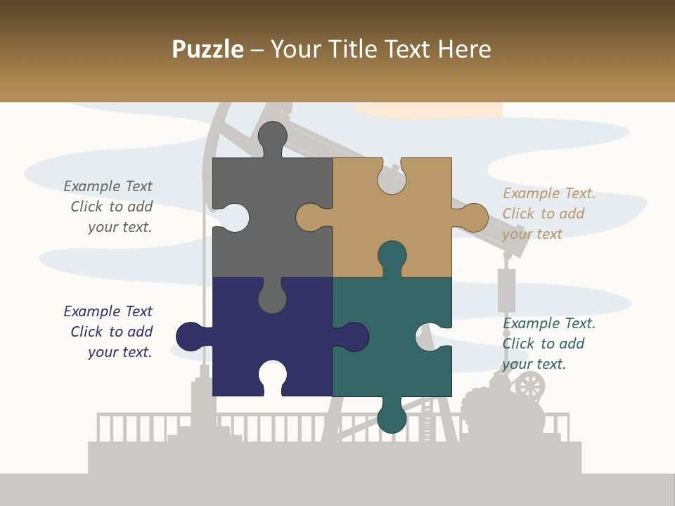 An Oil Pump With A Sign That Says Name Of Presentation Company Name PowerPoint Template