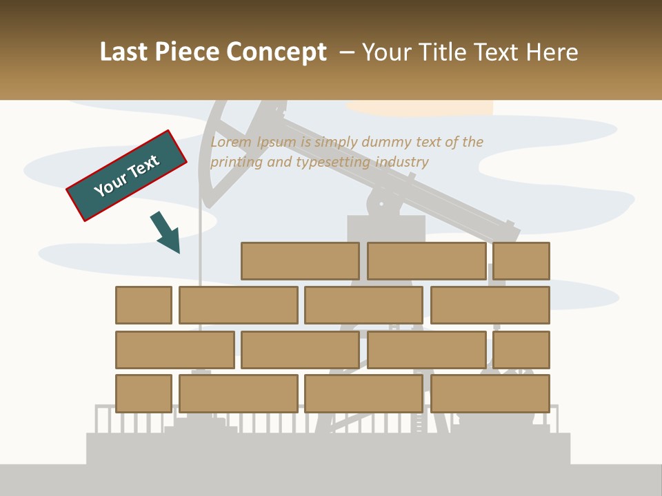 An Oil Pump With A Sign That Says Name Of Presentation Company Name PowerPoint Template