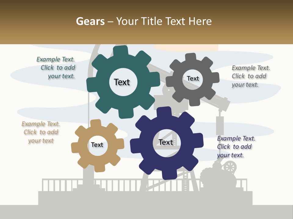 An Oil Pump With A Sign That Says Name Of Presentation Company Name PowerPoint Template