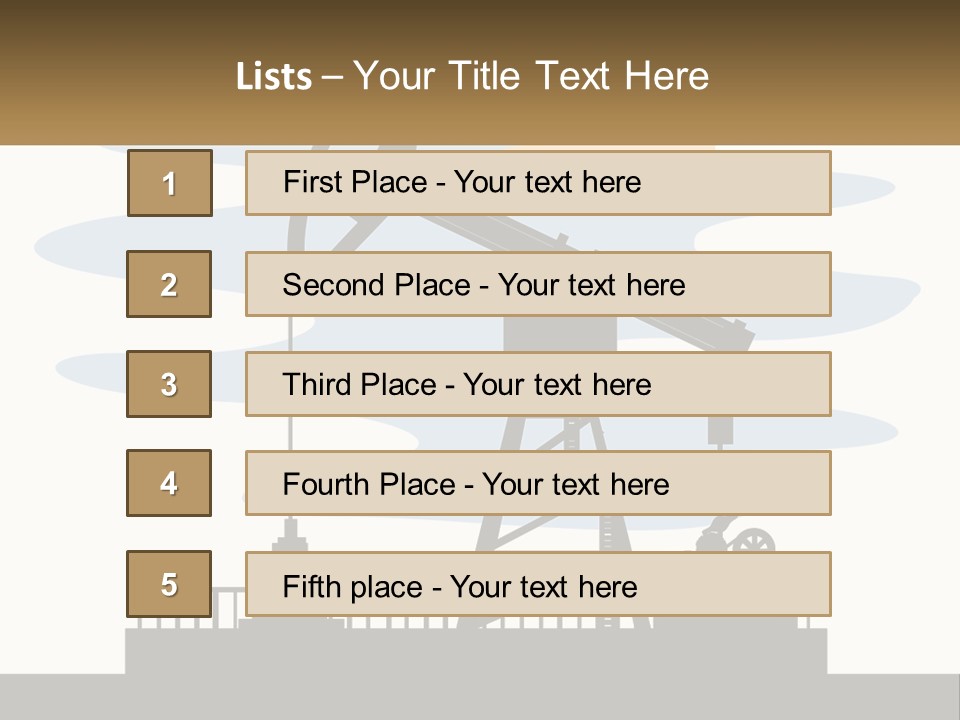 An Oil Pump With A Sign That Says Name Of Presentation Company Name PowerPoint Template