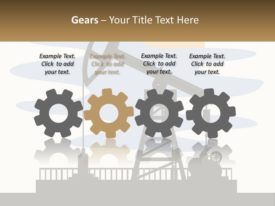 An Oil Pump With A Sign That Says Name Of Presentation Company Name PowerPoint Template