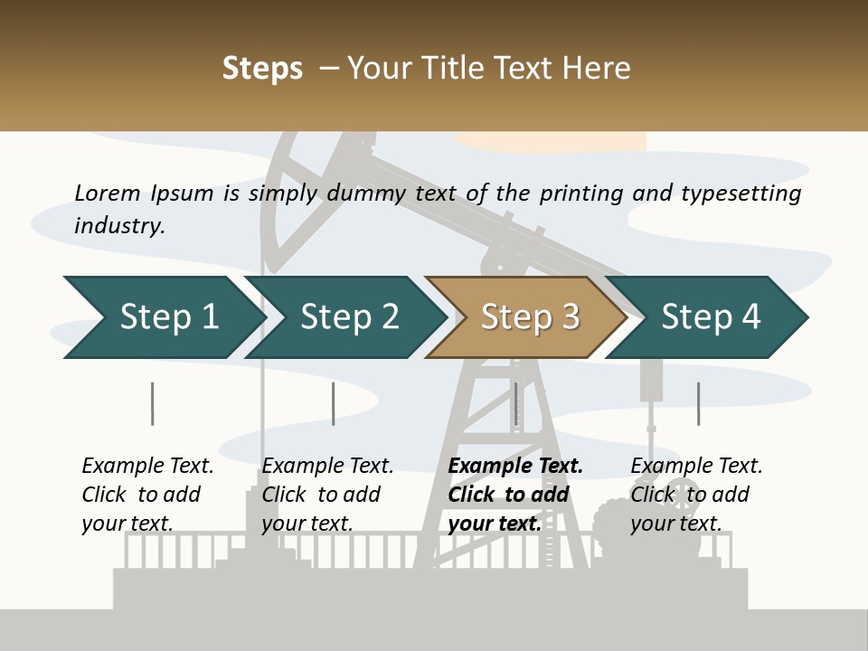 An Oil Pump With A Sign That Says Name Of Presentation Company Name PowerPoint Template