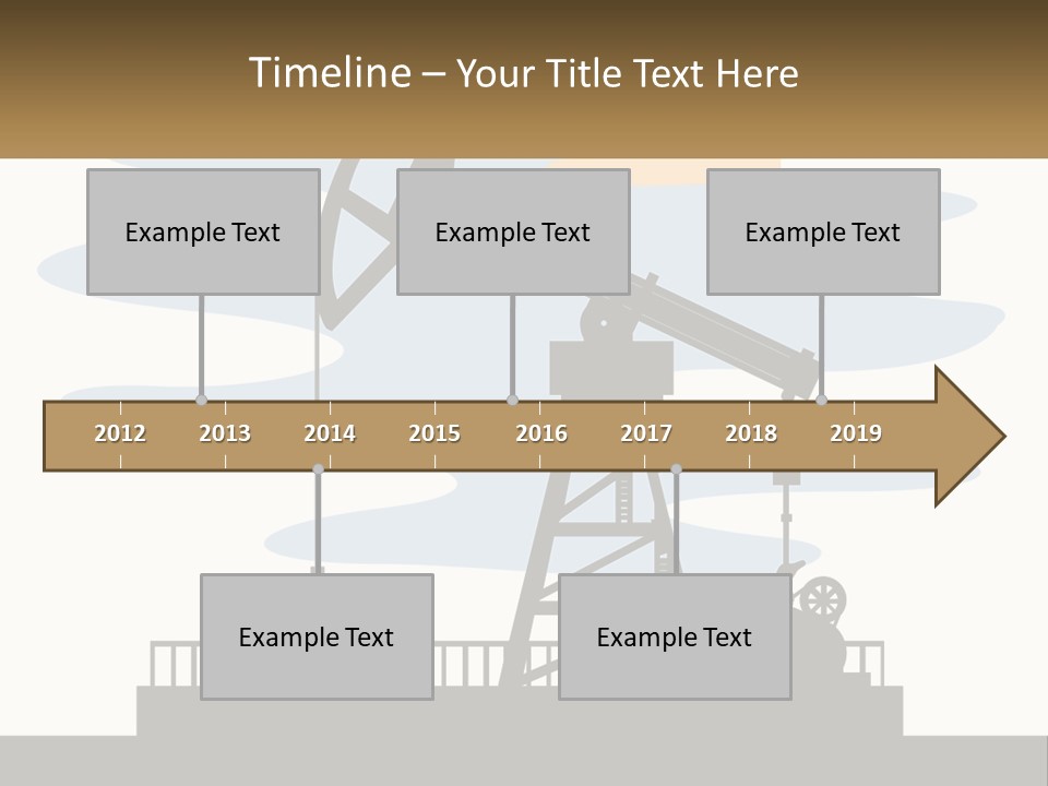 An Oil Pump With A Sign That Says Name Of Presentation Company Name PowerPoint Template