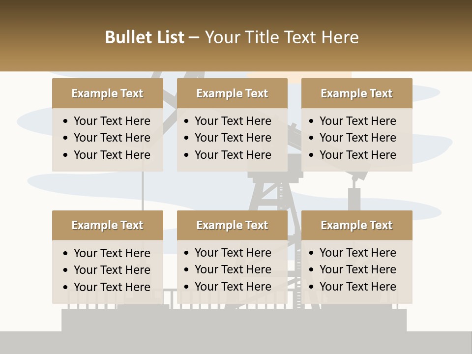 An Oil Pump With A Sign That Says Name Of Presentation Company Name PowerPoint Template