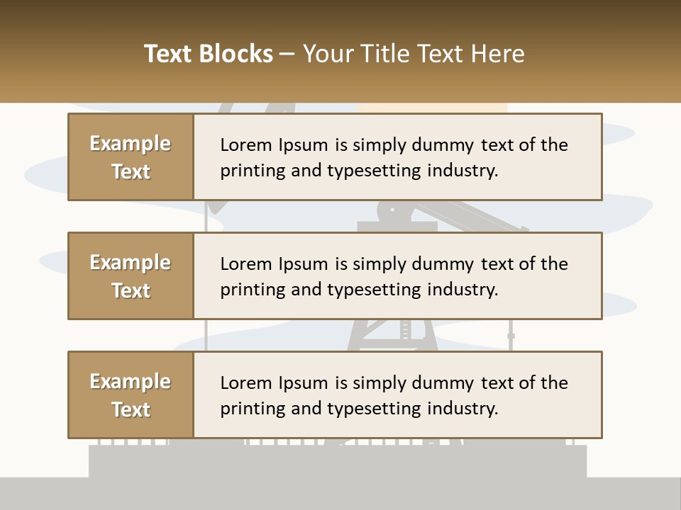 An Oil Pump With A Sign That Says Name Of Presentation Company Name PowerPoint Template